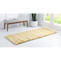Top Square Tapis de couloir Temara Shag III - Polypropylène / Envers : - Jaune - 80 x 305 cm -Tapis Soldes Boutique 1000284896 210819 14452404714 MOOD DETAILS P000000001000284896 mood