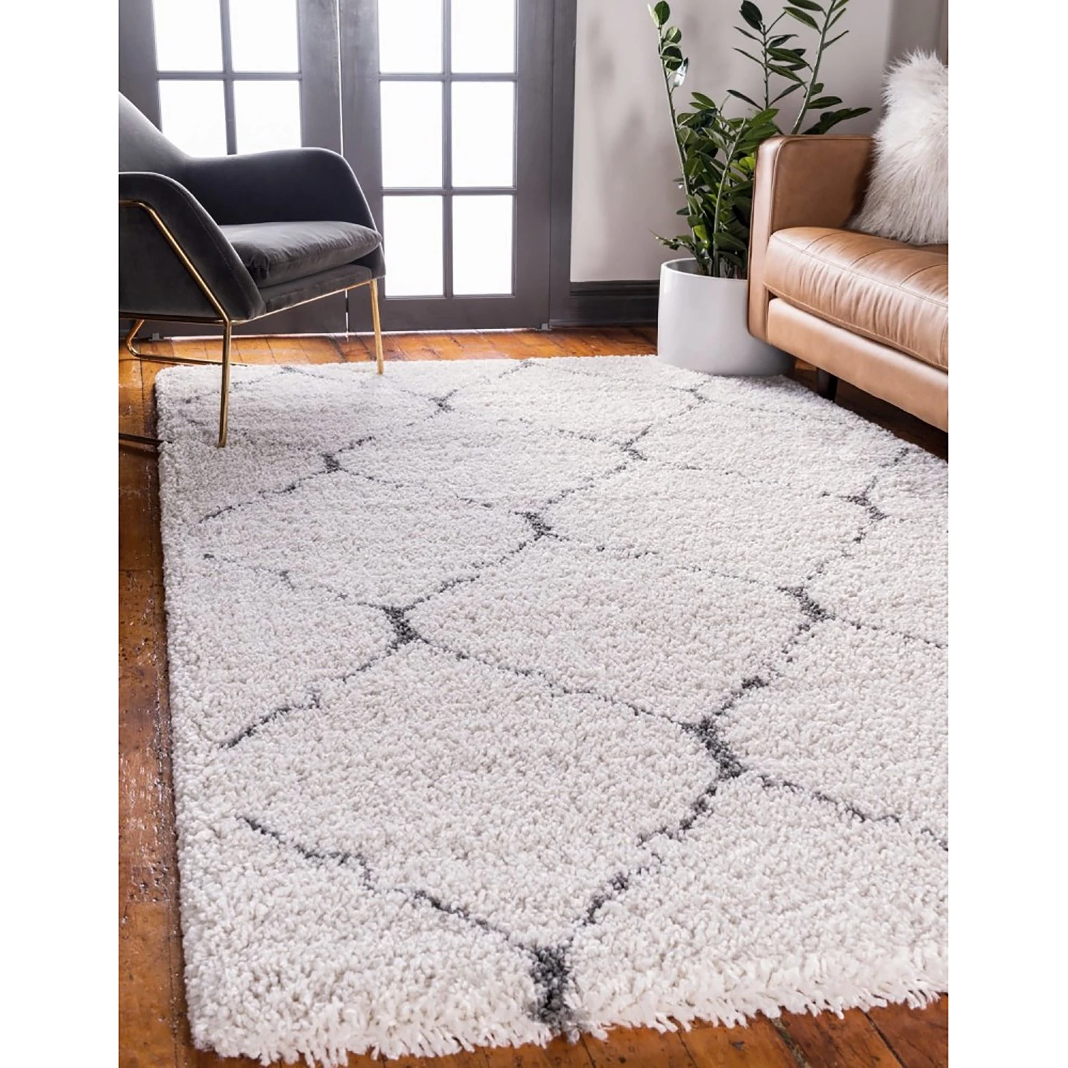 Top Square Tapis Temara Shag IV - Polypropylène / Envers : - Crème - 120 x 185 cm 6 Top Square Tapis Temara Shag IV - Polypropylène / Envers : - Crème - 120 x 185 cm – Image 4