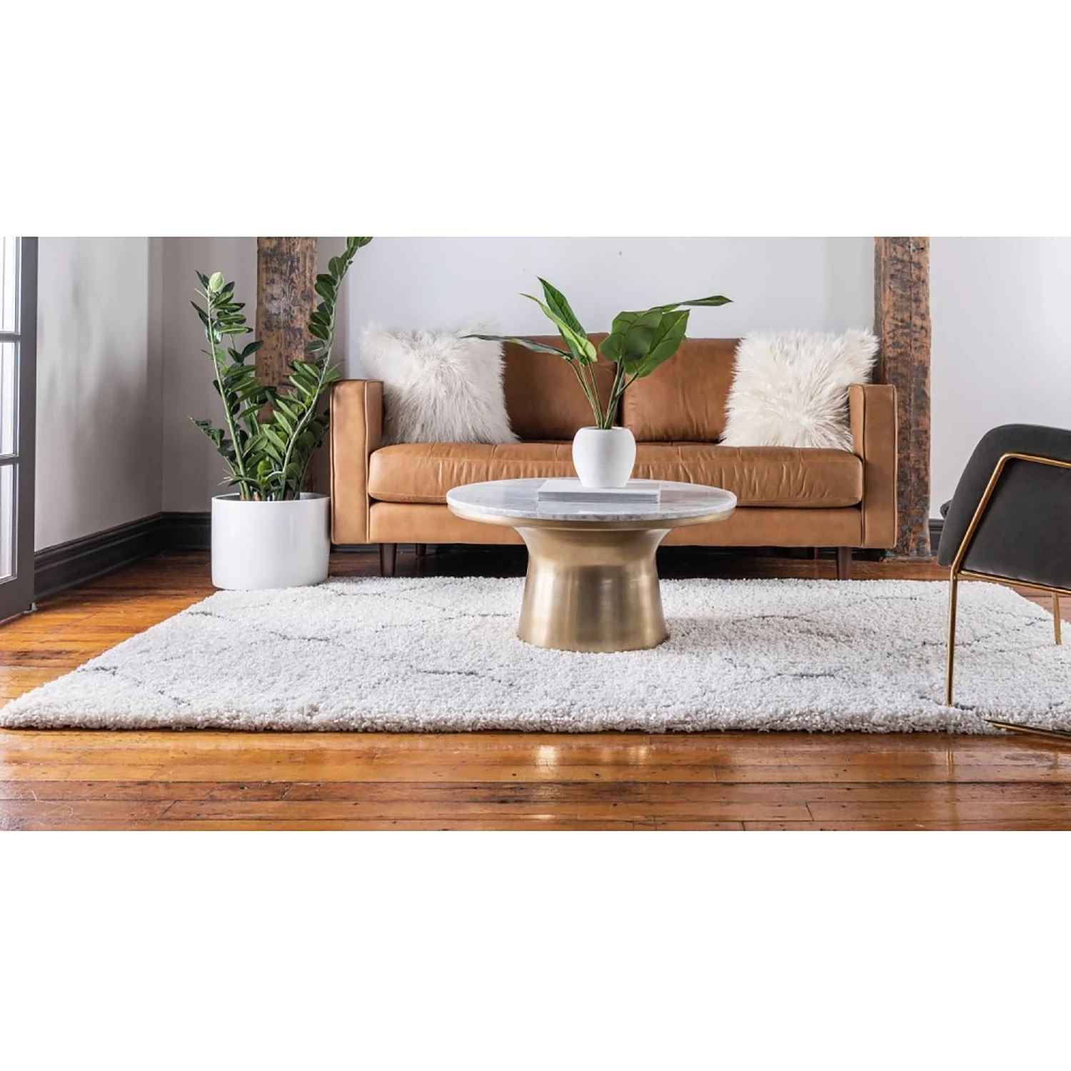 Top Square Tapis Temara Shag IV - Polypropylène / Envers : - Crème - 120 x 185 cm 9 Top Square Tapis Temara Shag IV - Polypropylène / Envers : - Crème - 120 x 185 cm – Image 7