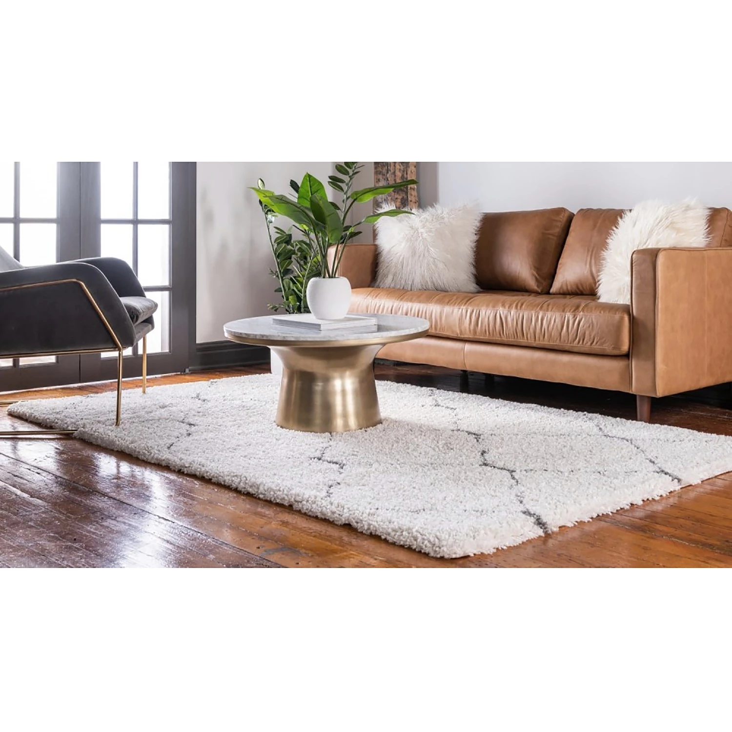 Top Square Tapis Temara Shag IV - Polypropylène / Envers : - Crème - 120 x 185 cm 10 Top Square Tapis Temara Shag IV - Polypropylène / Envers : - Crème - 120 x 185 cm – Image 8