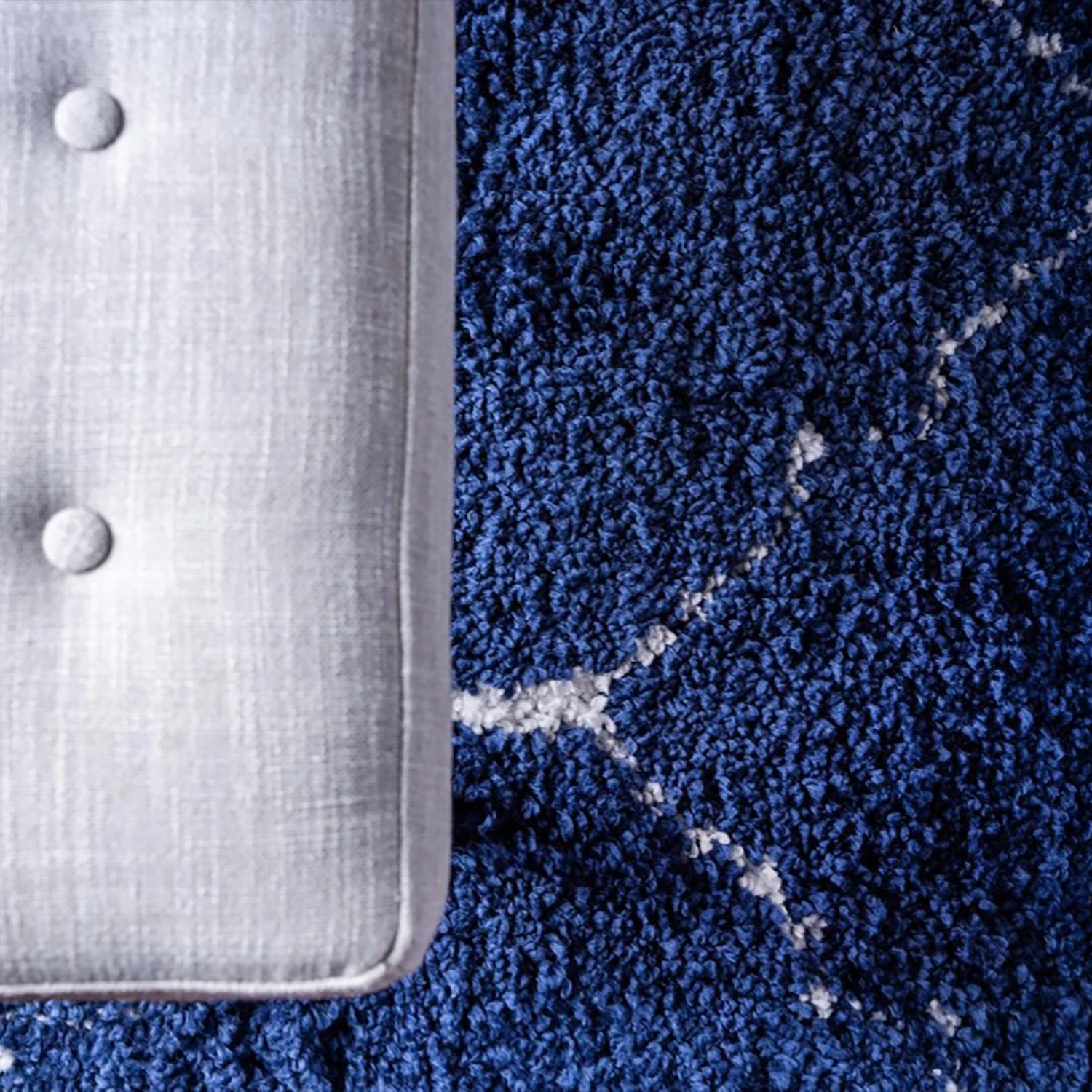 Top Square Tapis Temara Shag X - Polypropylène / Envers : - Bleu marine 8 Top Square Tapis Temara Shag X - Polypropylène / Envers : - Bleu marine – Image 6