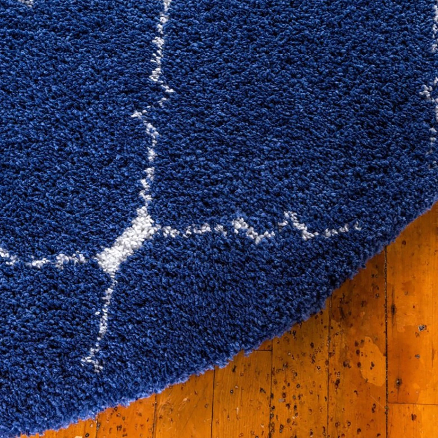 Top Square Tapis Temara Shag X - Polypropylène / Envers : - Bleu marine 10 Top Square Tapis Temara Shag X - Polypropylène / Envers : - Bleu marine – Image 8