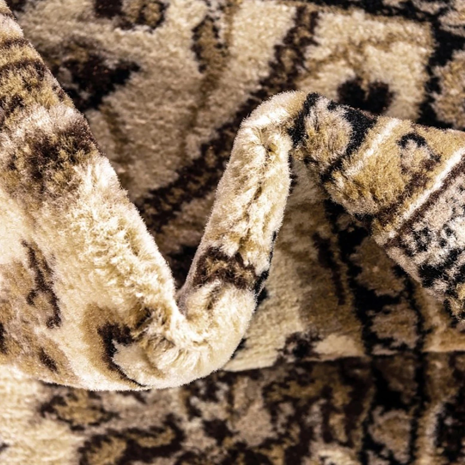 Top Square Tapis Zarin Hill I - Polyester / Jute - Crème 4 Top Square Tapis Zarin Hill I - Polyester / Jute - Crème – Image 2