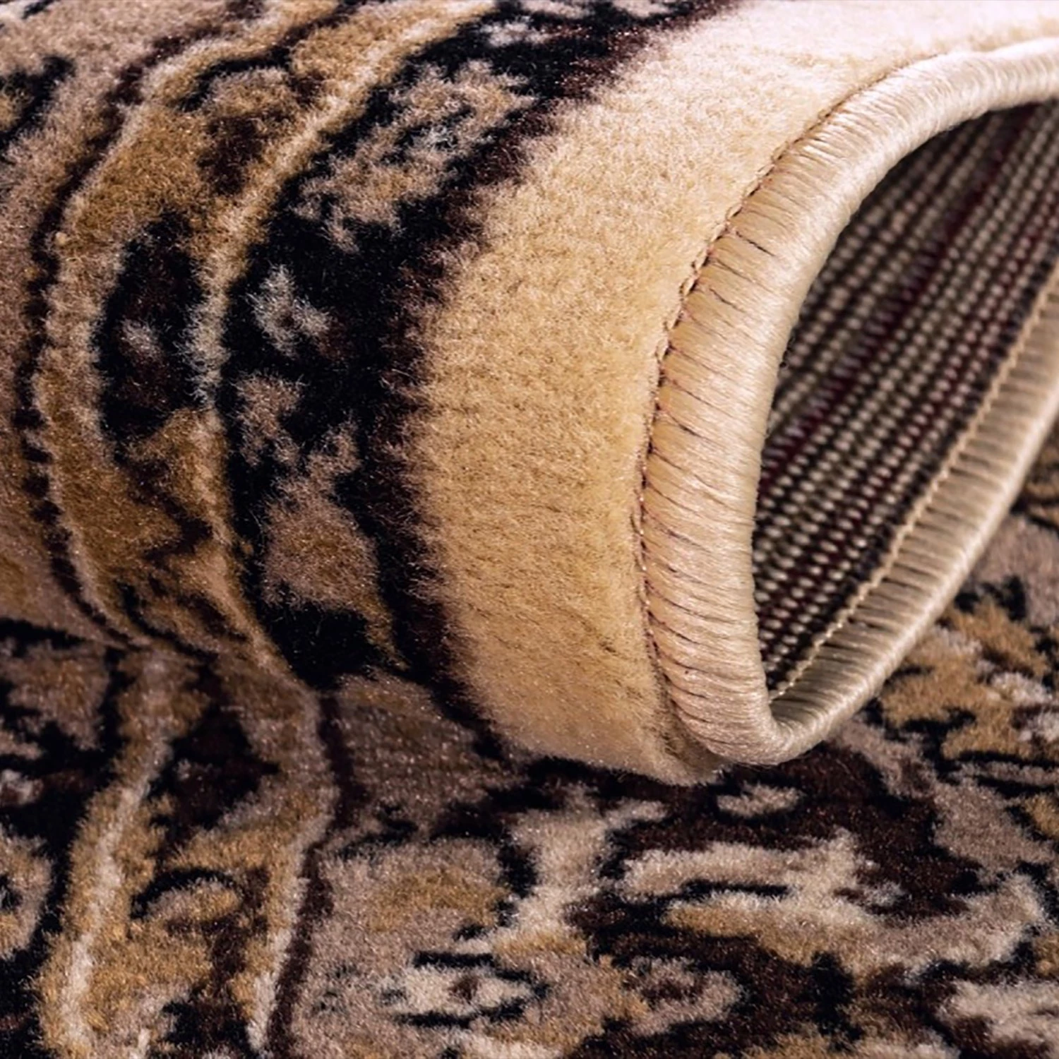 Top Square Tapis Zarin Hill I - Polyester / Jute - Crème 7 Top Square Tapis Zarin Hill I - Polyester / Jute - Crème – Image 5