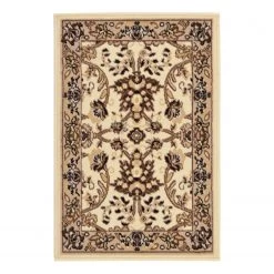 Top Square Tapis Zarin Hill I - Polyester / Jute - Crème