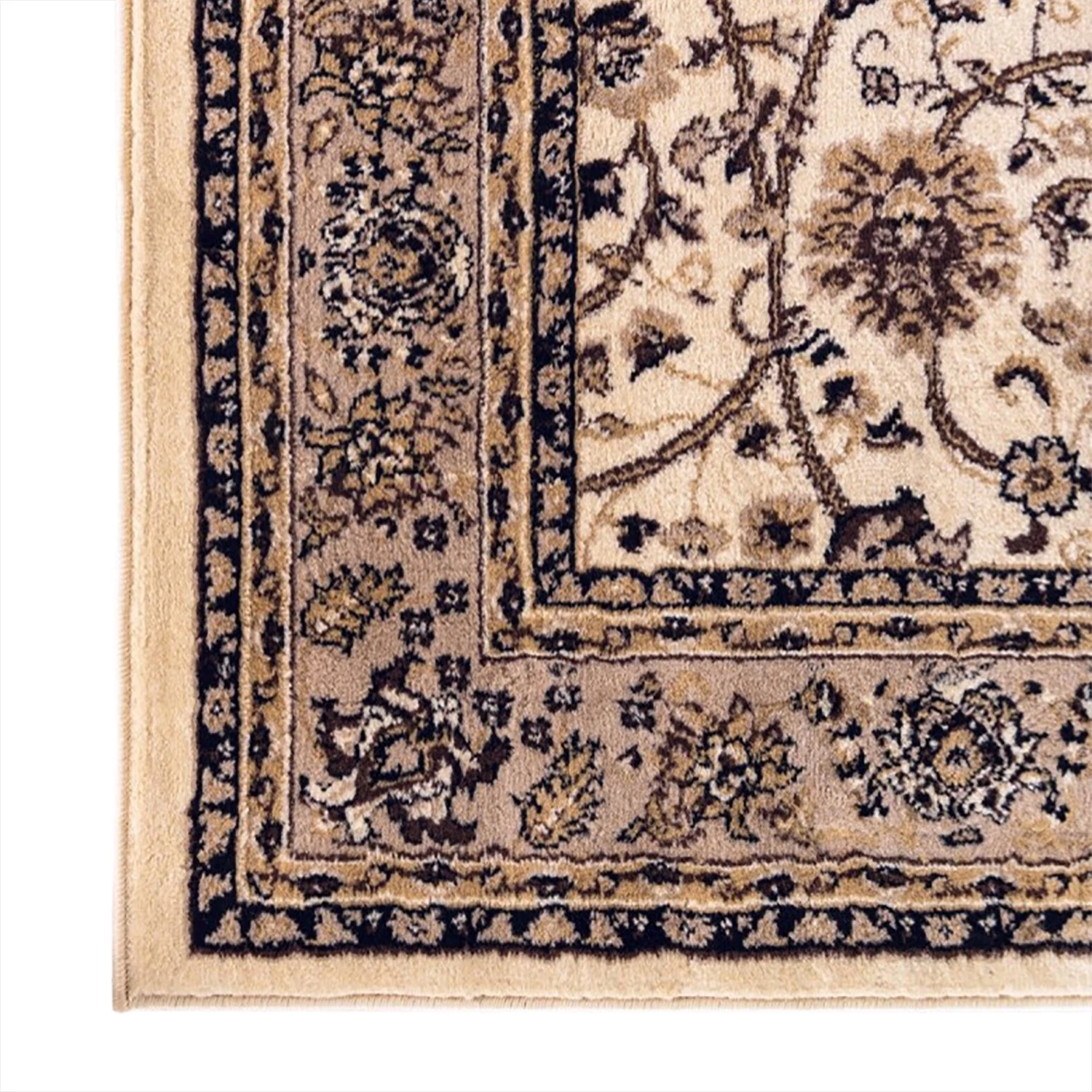 Top Square Tapis Zarin Hill I - Polyester / Jute - Crème 11 Top Square Tapis Zarin Hill I - Polyester / Jute - Crème – Image 9