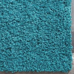 Top Square Tapis de couloir Shaggy Shag - polypropylène - Turquoise - 75 x 305 cm -Tapis Soldes Boutique 1000285002 210819 14093502166 DETAILS P000000001000285002