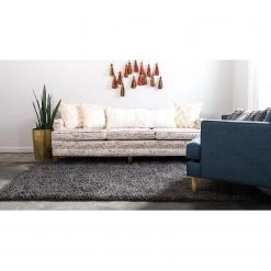 Top Square Tapis épais Shaggy Shag I - Polypropylène - Gris foncé - 185 x 275 cm -Tapis Soldes Boutique 1000285076 210819 14422604506 MOOD DETAILS P000000001000285076 mood