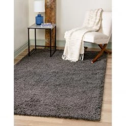 Top Square Tapis épais Shaggy Shag I - Polypropylène - Gris foncé - 185 x 275 cm -Tapis Soldes Boutique 1000285076 210819 14422804509 MOOD DETAILS P000000001000285076 mood
