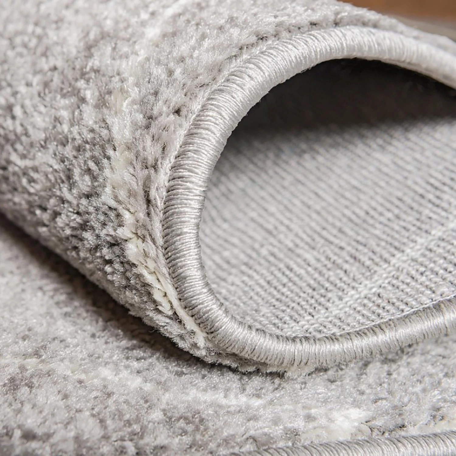 Top Square Tapis Crosses Frise II - Polypropylène / Coton - Gris - Diamètre : 120 cm 4 Top Square Tapis Crosses Frise II - Polypropylène / Coton - Gris - Diamètre : 120 cm – Image 2