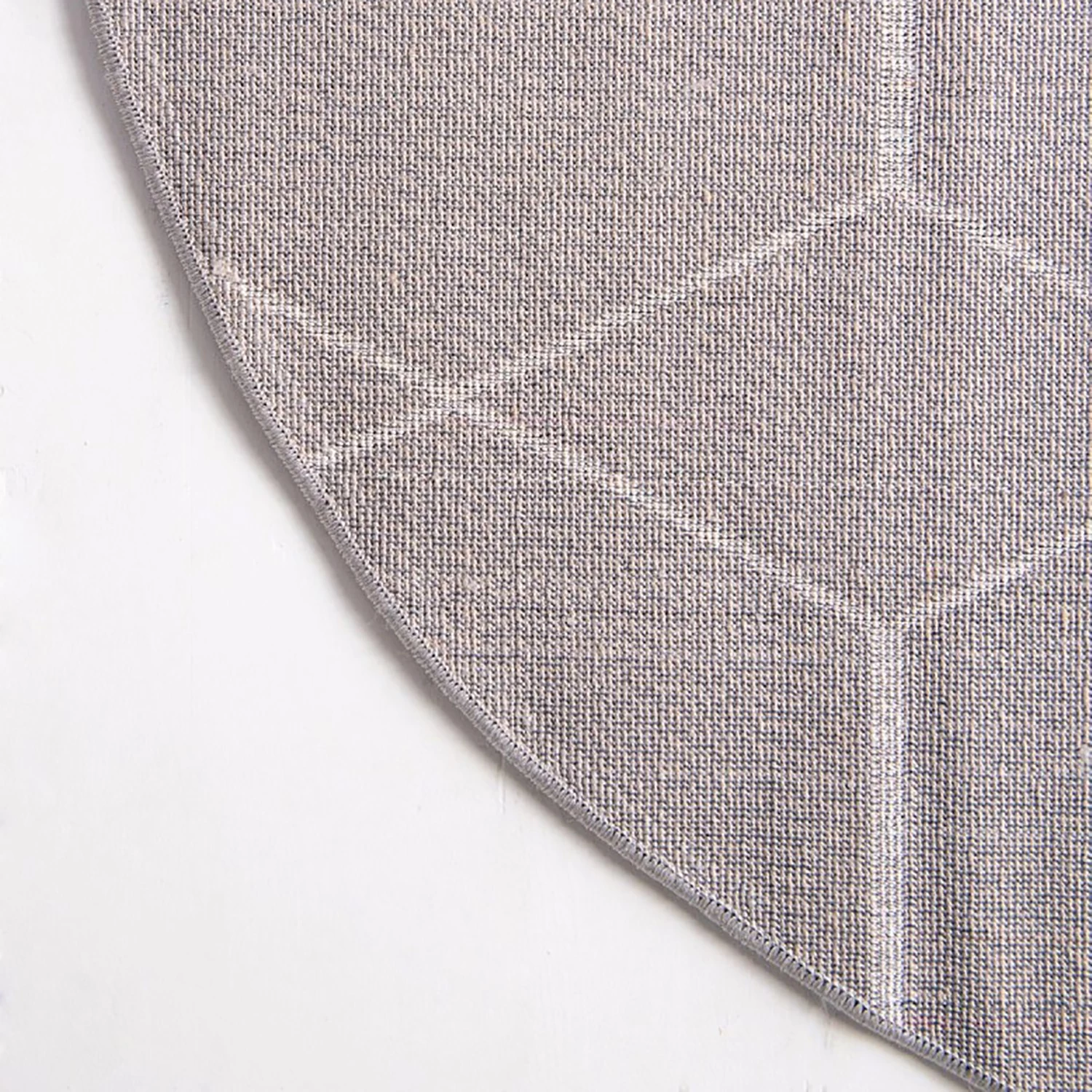 Top Square Tapis Crosses Frise II - Polypropylène / Coton - Gris - Diamètre : 120 cm 5 Top Square Tapis Crosses Frise II - Polypropylène / Coton - Gris - Diamètre : 120 cm – Image 3