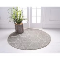 Top Square Tapis Crosses Frise II - Polypropylène / Coton - Gris - Diamètre : 120 cm 14 Top Square Tapis Crosses Frise II - Polypropylène / Coton - Gris - Diamètre : 120 cm -Tapis Soldes Boutique 1000285113 210819 13505800857 MOOD DETAILS P000000001000285113 mood