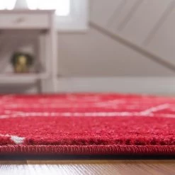 Top Square Tapis de couloir Crosses Frise II - Polypropylène / Coton - Rouge -Tapis Soldes Boutique 1000285115 210819 13504500839 DETAILS P000000001000285115