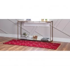 Top Square Tapis de couloir Crosses Frise II - Polypropylène / Coton - Rouge -Tapis Soldes Boutique 1000285115 210819 13504600841 MOOD DETAILS P000000001000285115 mood