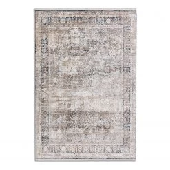 Astra Tapis Julia VIII - Viscose / Polyester - Beige / Bleu - 80 x 150 cm