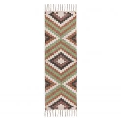 Top Square Tapis de couloir Lohals - Coton - Multicolore
