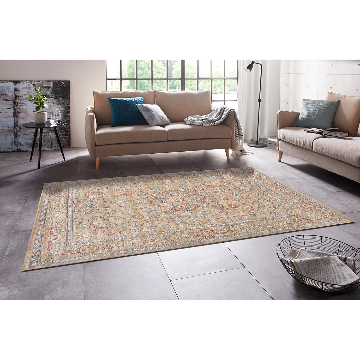 Nouristan Tapis Daman - Viscose - Multicolore - 160 x 230 cm 4 Nouristan Tapis Daman - Viscose - Multicolore - 160 x 230 cm – Image 2