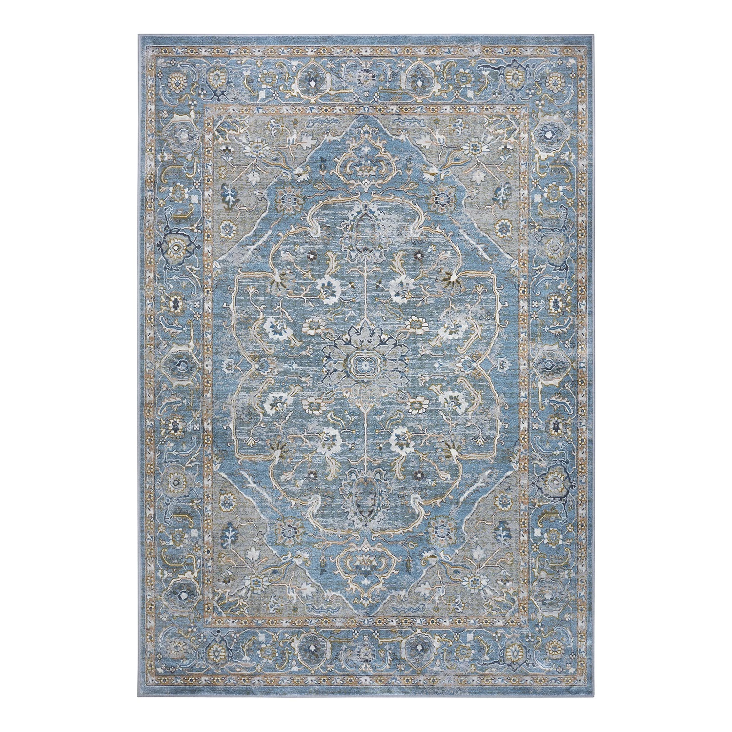 Nouristan Tapis Modasa - Viscose - Bleu jean - 200 x 290 cm 3 Nouristan Tapis Modasa - Viscose - Bleu jean - 200 x 290 cm