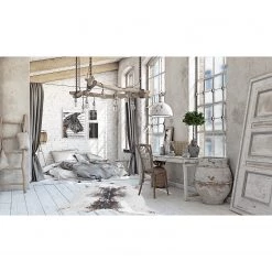 Andiamo Fourrure synthétique Amarillo - Polyester - Blanc / Marron -Tapis Soldes Boutique 1000295022 211007 15503300090 MOOD DETAILS P000000001000295022 mood