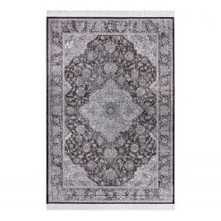 ELLE DECORATION Tapis Keshan Derya - Viscose / Coton - Marron - 160 x 230 cm