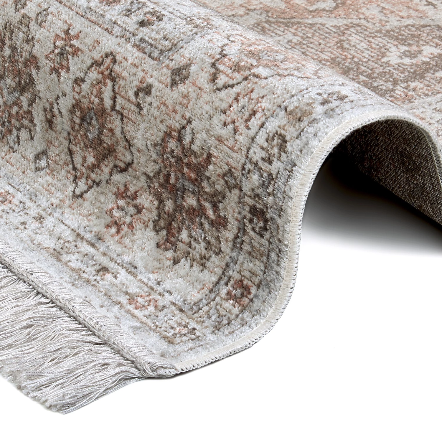 ELLE DECORATION Tapis Tabriz Madiha - Viscose / Coton - Marron - 95 x 140 cm 6 ELLE DECORATION Tapis Tabriz Madiha - Viscose / Coton - Marron - 95 x 140 cm – Image 4