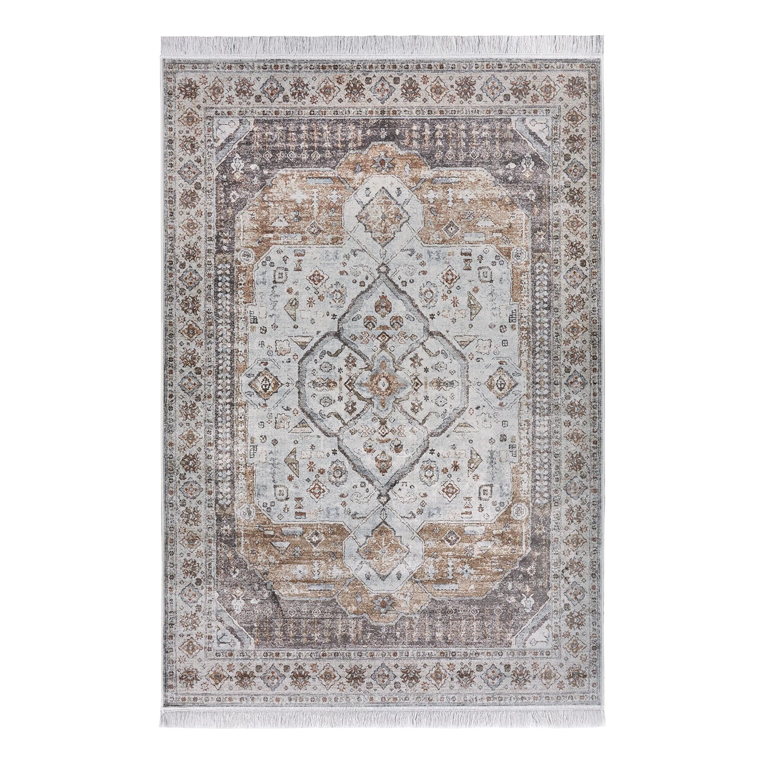 ELLE DECORATION Tapis Tabriz Madiha - Viscose / Coton - Marron - 95 x 140 cm 3 ELLE DECORATION Tapis Tabriz Madiha - Viscose / Coton - Marron - 95 x 140 cm