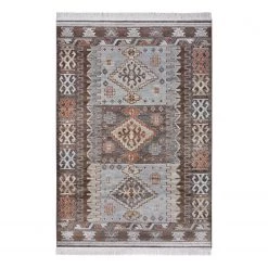 ELLE DECORATION Tapis Ama - Viscose / Coton - Marron - 135 x 195 cm