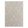 ELLE DECORATION Tapis naturel Karakum - Jute / Laine / Viscose - Crème / Gris - 200 x 290 cm