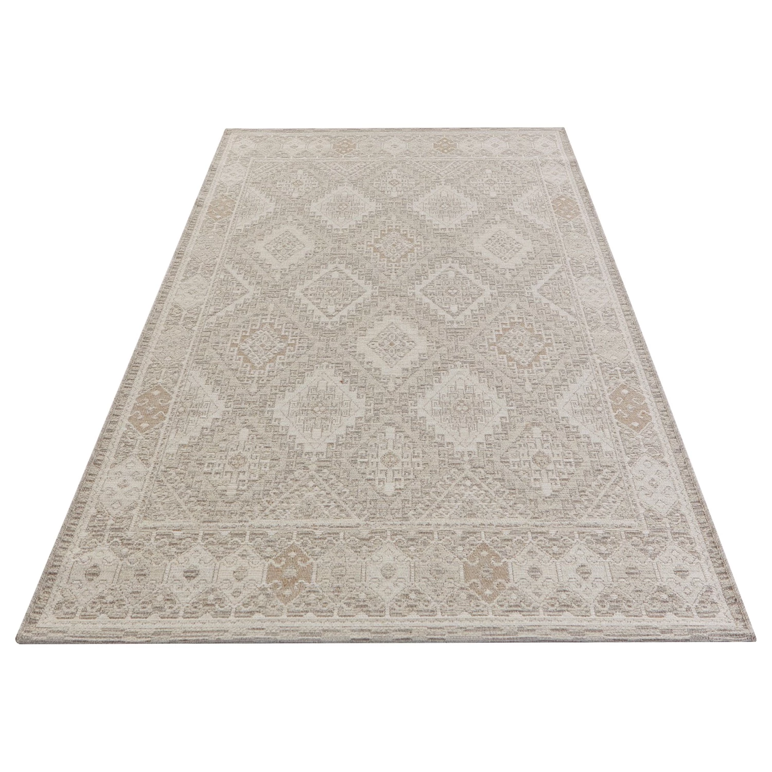 ELLE DECORATION Tapis naturel Karakum - Jute / Laine / Viscose - Crème / Gris - 200 x 290 cm 5 ELLE DECORATION Tapis naturel Karakum - Jute / Laine / Viscose - Crème / Gris - 200 x 290 cm – Image 3
