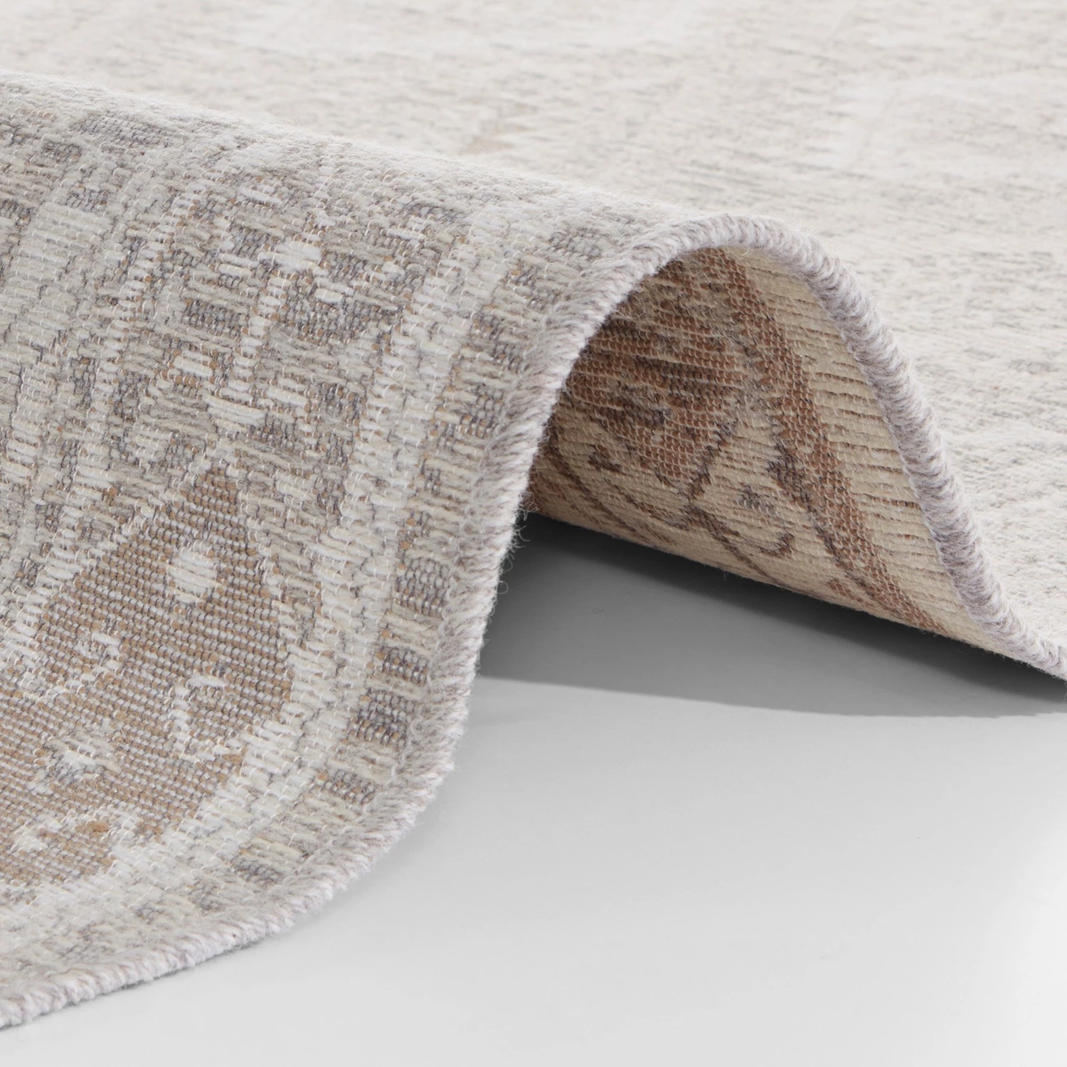 ELLE DECORATION Tapis naturel Karakum - Jute / Laine / Viscose - Crème / Gris - 200 x 290 cm 6 ELLE DECORATION Tapis naturel Karakum - Jute / Laine / Viscose - Crème / Gris - 200 x 290 cm – Image 4