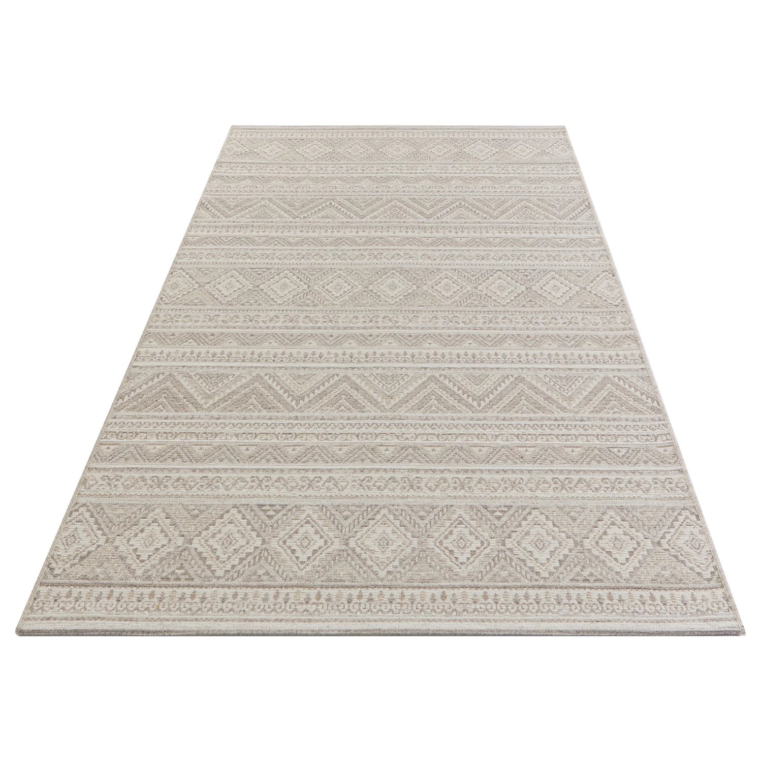 ELLE DECORATION Tapis naturel Maranao - Jute / Laine / Viscose - Crème / Gris - 160 x 230 cm 5 ELLE DECORATION Tapis naturel Maranao - Jute / Laine / Viscose - Crème / Gris - 160 x 230 cm – Image 3