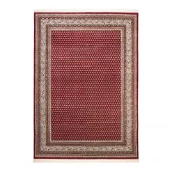 THEKO die markenteppiche Tapis Abbas Meraj - Laine vierge - Rouge - 140 x 200 cm
