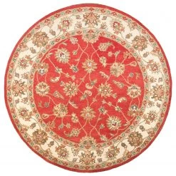 THEKO die markenteppiche Tapis en laine Royal Ziegler II - Laine vierge - Marron rouille - Diamètre : 190 cm
