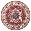 THEKO die markenteppiche Tapis en laine Royal Heriz II - Laine vierge - Rouge - Diamètre : 150 cm