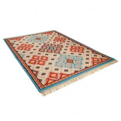 THEKO die markenteppiche Tapis en laine Kelima Royal I - Laine vierge / Coton - Multicolore -Tapis Soldes Boutique 1000301481 211117 17181000213 DETAILS P000000001000301481