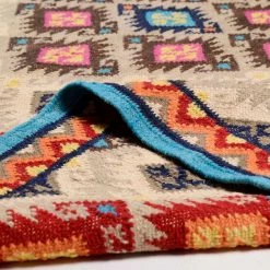 THEKO die markenteppiche Tapis en laine Kelima Royal I - Laine vierge / Coton - Multicolore -Tapis Soldes Boutique 1000301481 211117 17181000224 DETAILS P000000001000301481