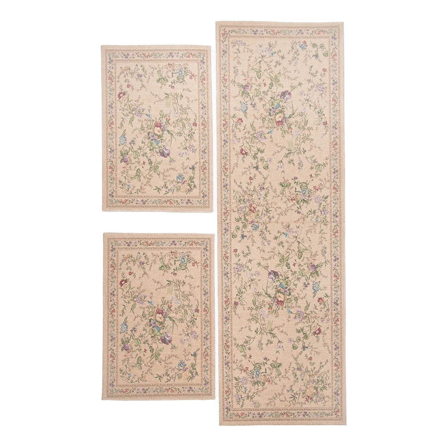 THEKO die markenteppiche Descente de lit Flomi Sagrini (3 élém.) - Tissu mélangé - Beige 3 THEKO die markenteppiche Descente de lit Flomi Sagrini (3 élém.) - Tissu mélangé - Beige