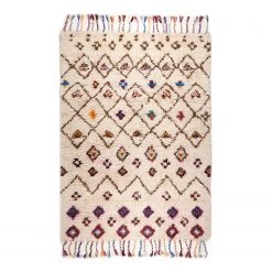 THEKO die markenteppiche Tapis en laine Nomadic 121206 - Laine vierge / Coton - Beige - 70 x 140 cm
