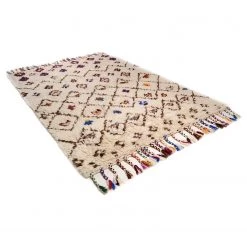 THEKO die markenteppiche Tapis en laine Nomadic 121206 - Laine vierge / Coton - Beige - 70 x 140 cm -Tapis Soldes Boutique 1000301497 211117 17440203191 DETAILS P000000001000301497