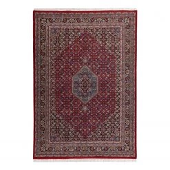 THEKO die markenteppiche Tapis en laine Benares Bidjar - Laine vierge - Rouge - 140 x 200 cm
