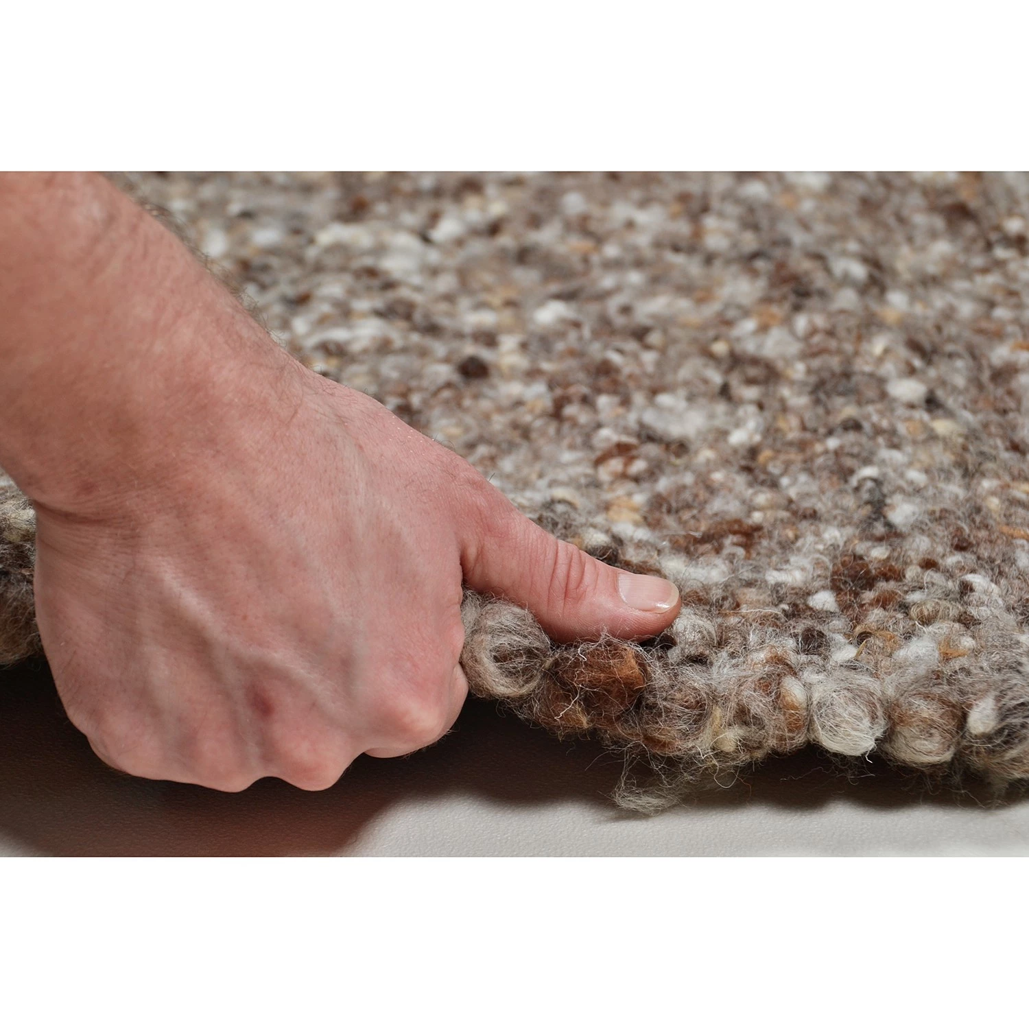 THEKO die markenteppiche Tapis en laine Berberina Super - Laine vierge - Marron - 60 x 90 cm 7 THEKO die markenteppiche Tapis en laine Berberina Super - Laine vierge - Marron - 60 x 90 cm – Image 5