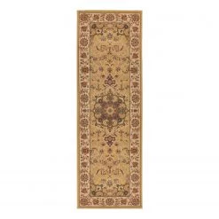 THEKO die markenteppiche Tapis de couloir Turan 859 - Laine - Camel