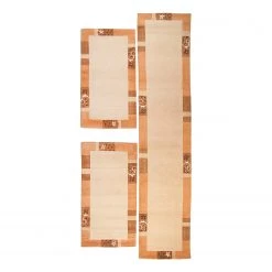 THEKO die markenteppiche Descente de lit Royal Ganges (3 élém.) - Laine / Viscose - Miel