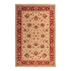 THEKO die markenteppiche Tapis en laine Saharna 2444 - Laine vierge - Rouge - 160 x 230 cm