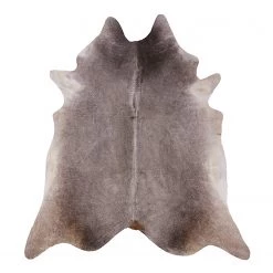 THEKO die markenteppiche Tapis en peau Muh V - Peau de vache - Gris