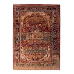 THEKO die markenteppiche Tapis en laine Saharna 7518 - Laine vierge - Rouge - 120 x 145 cm