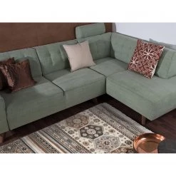 THEKO die markenteppiche Tapis en laine Royal Shaal - Laine vierge - Naturel - 60 x 90 cm -Tapis Soldes Boutique 1000302368 211117 17445404043 MOOD DETAILS P000000001000302368 mood