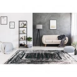 Kayoom Tapis Rhodin 725 - Polyester - Noir / Blanc - 80 x 150 cm 11 Kayoom Tapis Rhodin 725 - Polyester - Noir / Blanc - 80 x 150 cm -Tapis Soldes Boutique 1000304455 211102 14460600394 MOOD DETAILS P000000001000304455 mood