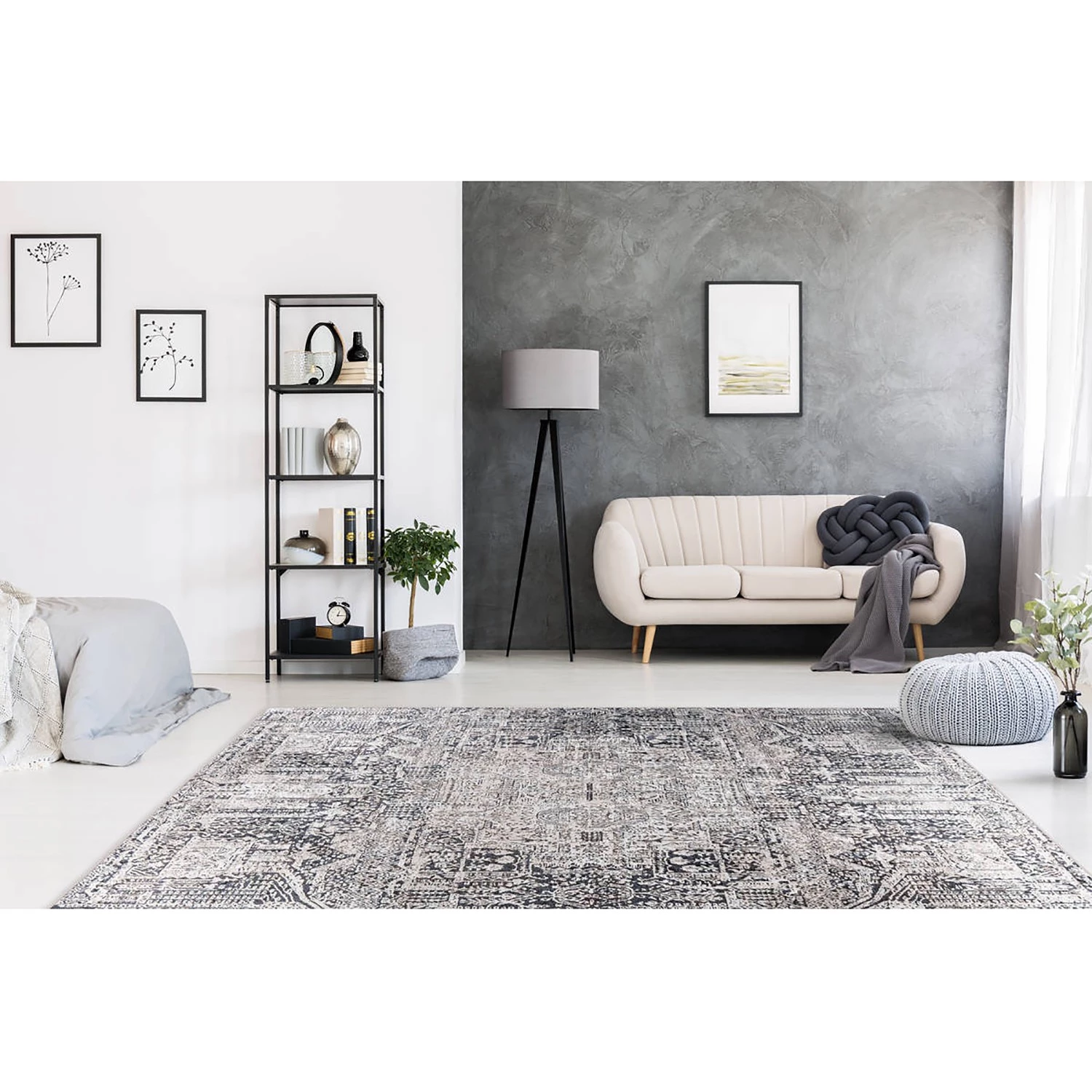 Kayoom Tapis Rhodin 925 - Polyester - Gris - 80 x 150 cm 5 Kayoom Tapis Rhodin 925 - Polyester - Gris - 80 x 150 cm – Image 3