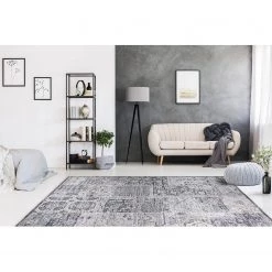 Kayoom Tapis Rhodin 1225 - Polyester - Gris - 120 x 170 cm -Tapis Soldes Boutique 1000304498 211102 14480800589 MOOD DETAILS P000000001000304498 mood